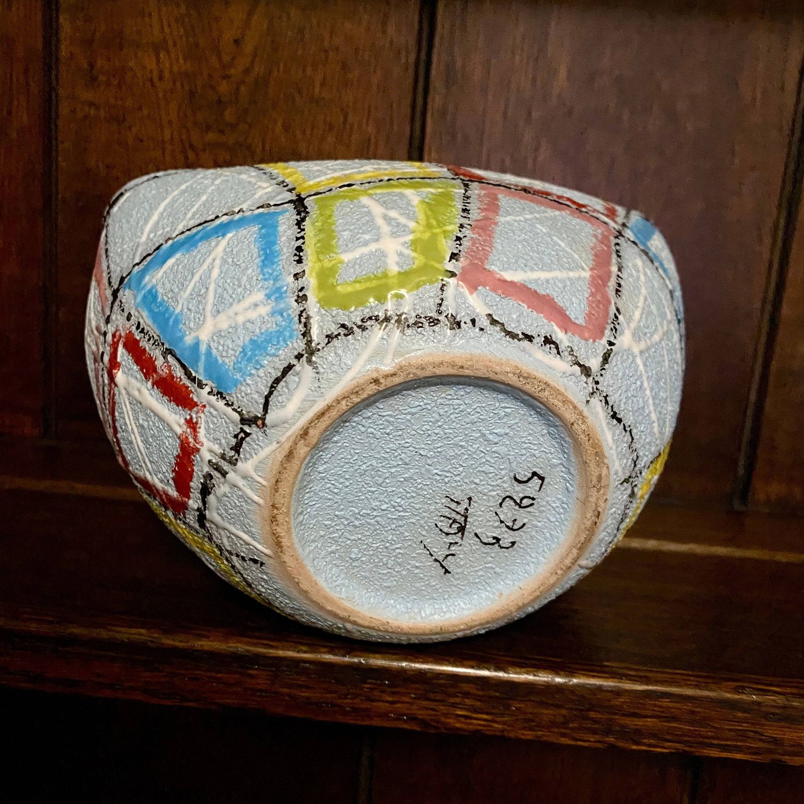 Very Rare Chic 1950s/1960s Fratelli Fanciullacci Italian Ceramic Basket With Textured Finish photo 140.0