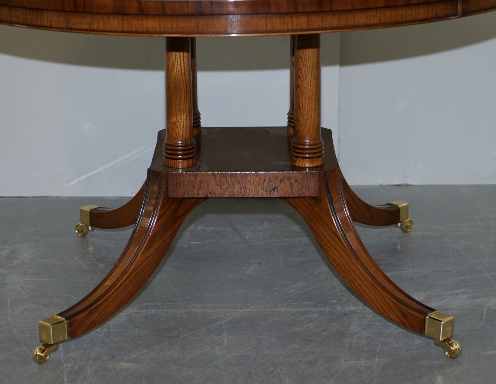 Brand New Cluster Pollard Oak  Round Dining Tables Seats Four To Six People photo Furniture