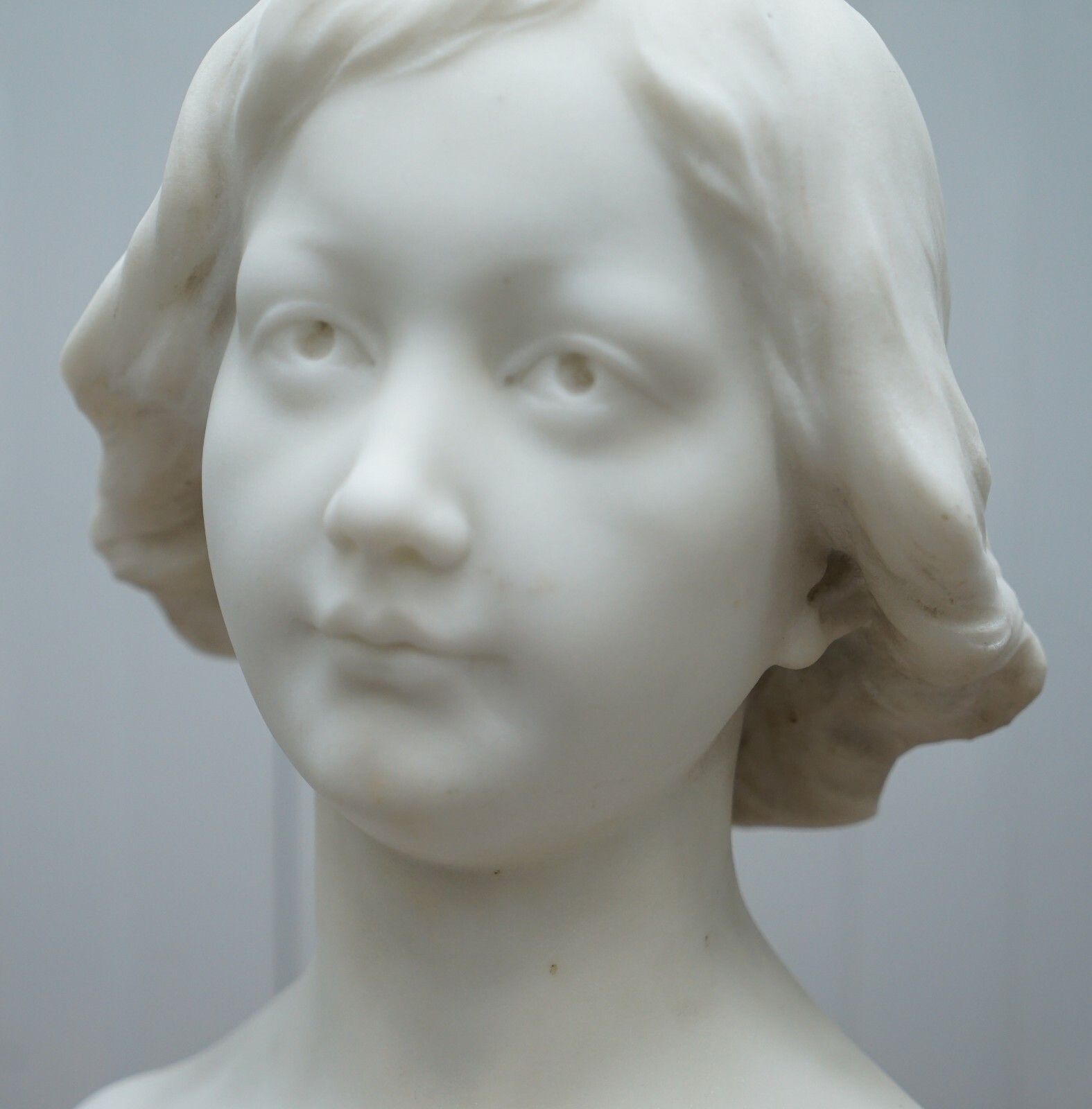 Napoleon III French Solid Marble Bust, Signed By Sculptor Of A Beautiful Women photo 2850.0