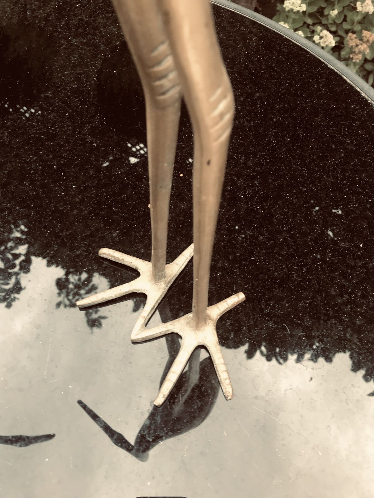 1970’s Pair Of Italian Mid Century Brass Crane Heron Flamingo Sculptures photo for sale
