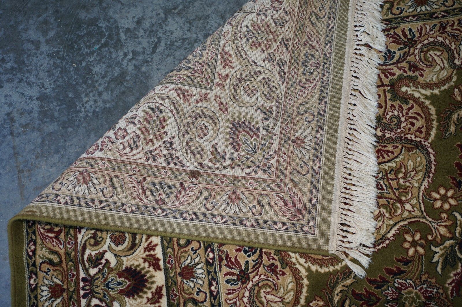 2850.0 Fine French Vintage Green Extra Large Rug Carpet 434cm X 298cm Must See Pictures photo