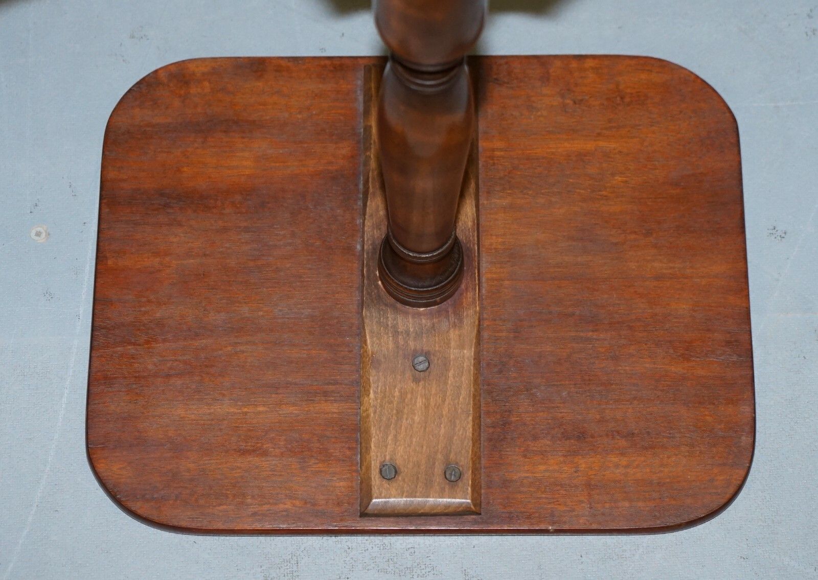 2750.0 Pair Of Vintage Flamed Walnut & Inlaid Regency Style Tripod Side End Lamp Tables photo