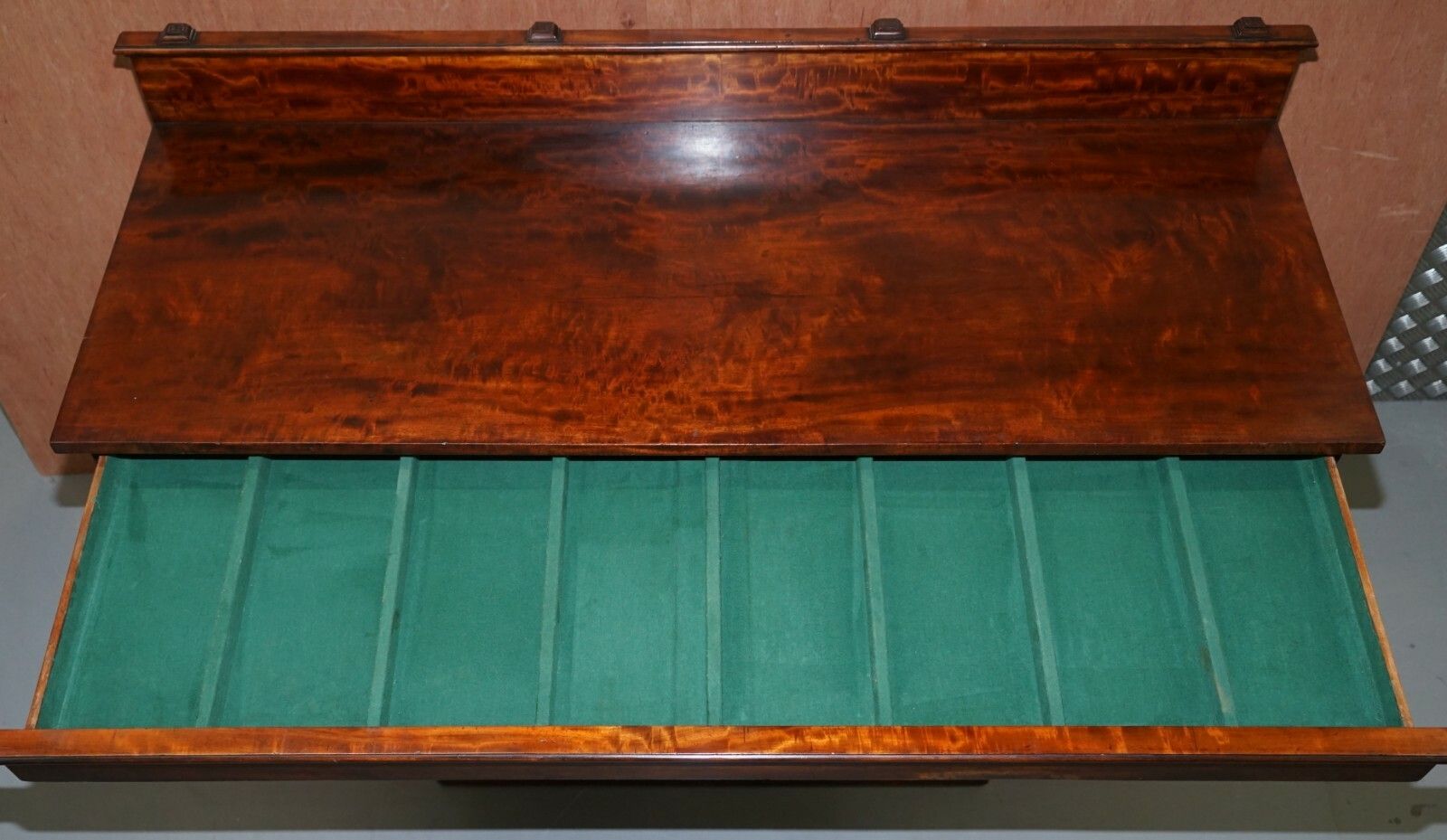 2750.0 William IV Circa 1830 Cuban Mahogany Ornately Cared Sideboard Wine Cellar photo