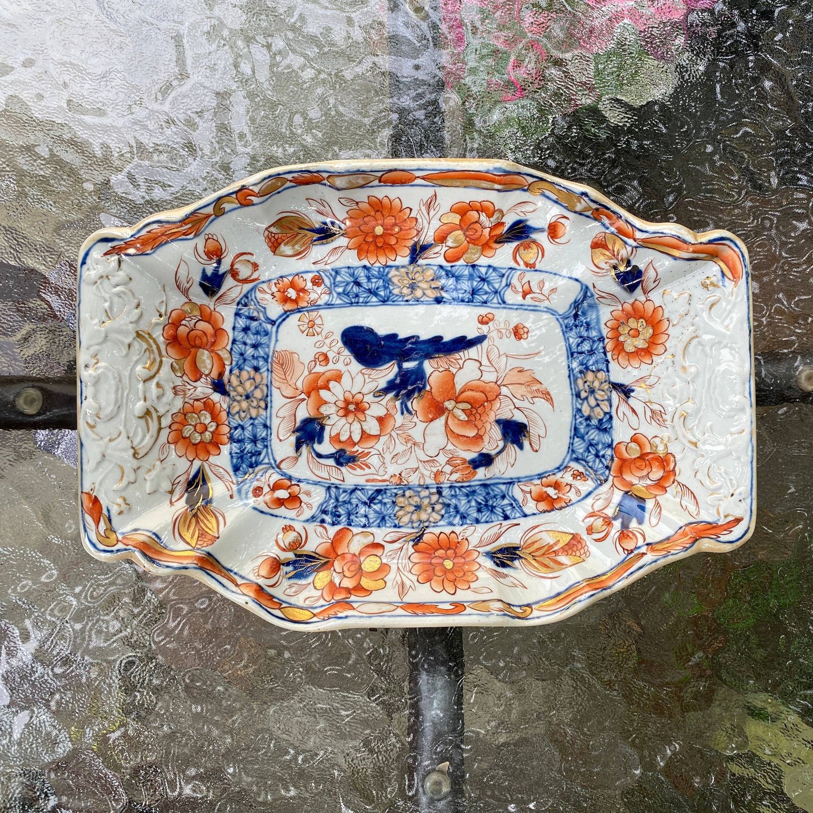 Georgian Antique: Pair Of Mason’s Ironstone 'Imari' Design Octagonal Dishes photo Home Decor
