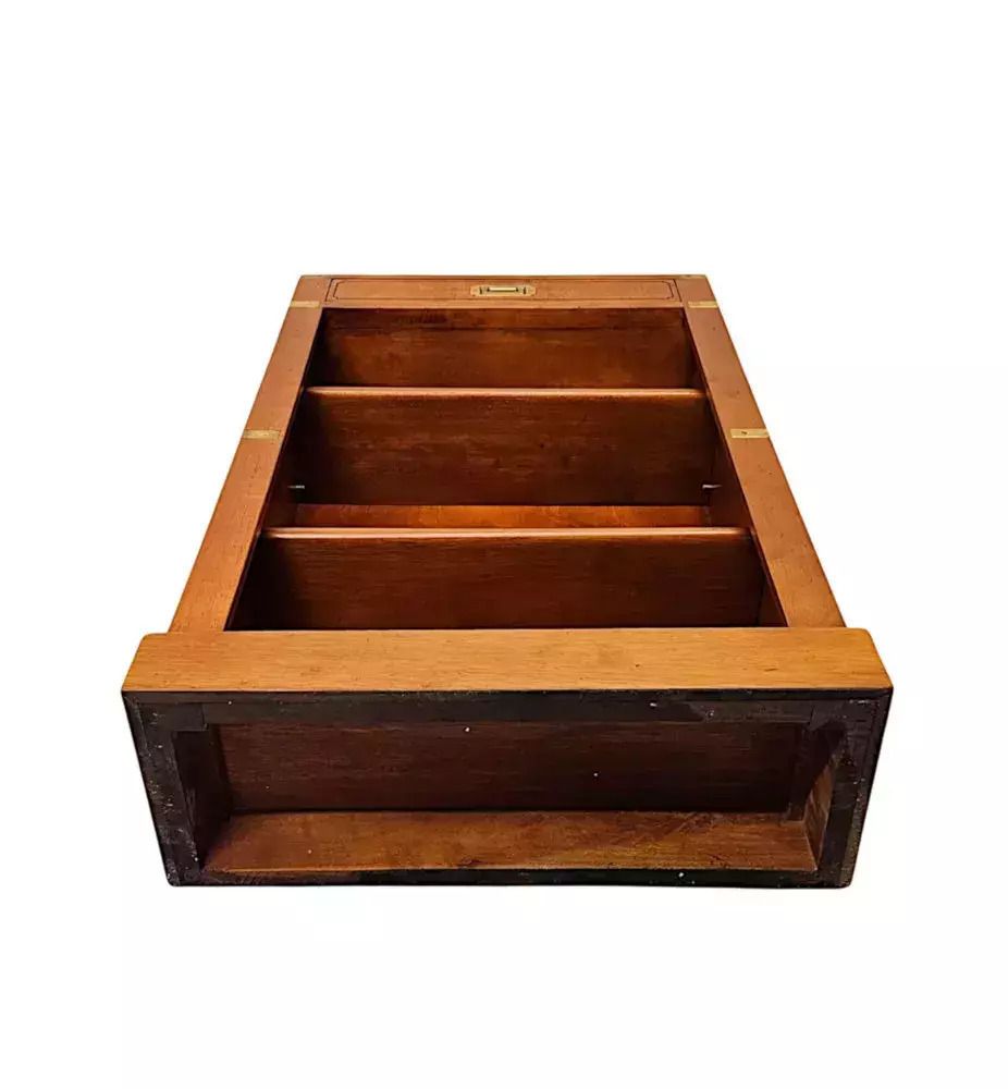 photo furniture A Gorgeous Hand Made Brass Mounted Campaign Style Open Bookcase