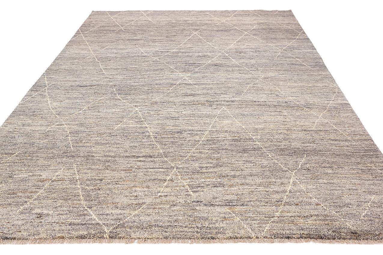 Moroccan Rug Hand Knotted Genuine Wool photo furniture