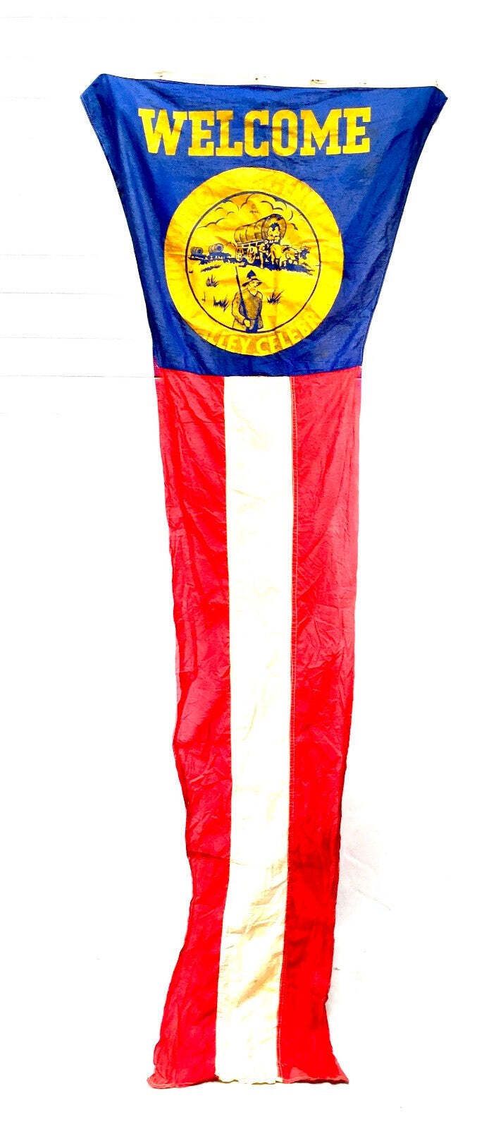 Antique Advertising American Dayton Miami Valley Cotton Flag / Banner C.1941 photo Textiles