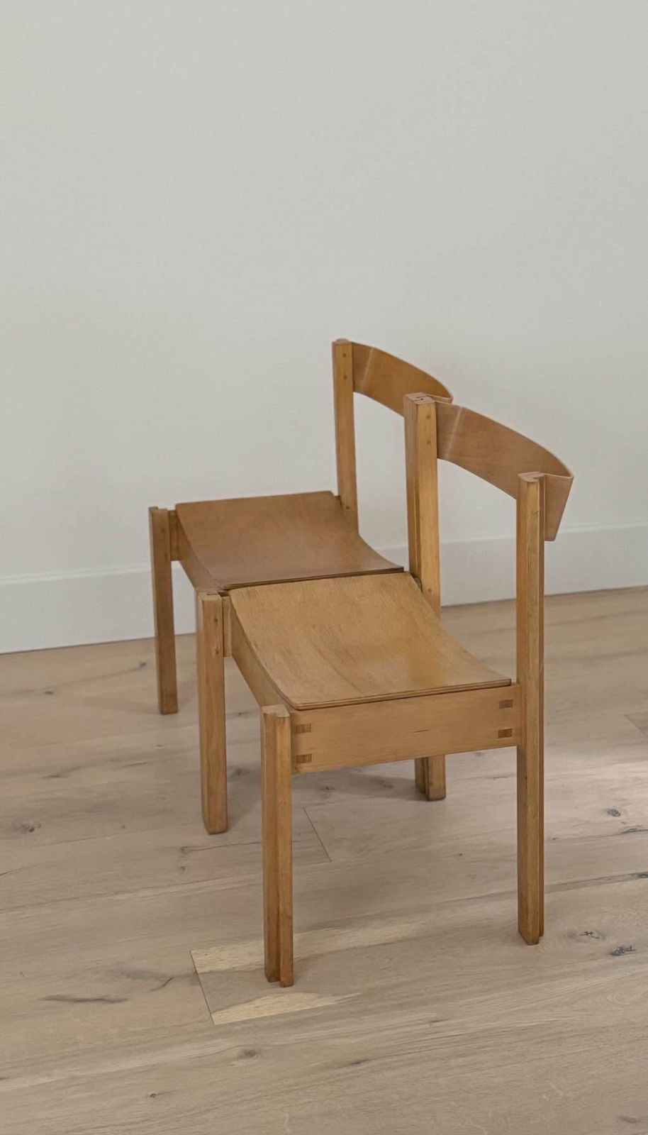 Vintage Steamed Beech & Pvc Linking Chairs By Clive Bacon (Set Of 2)