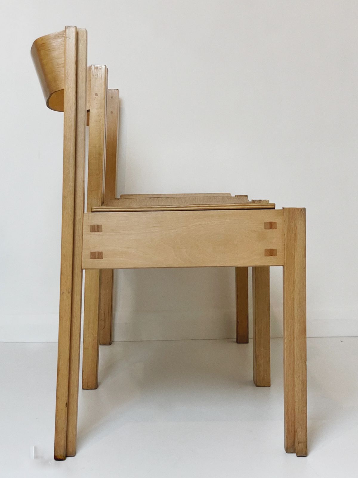 Vintage Steamed Beech & Pvc Linking Chairs By Clive Bacon (Set Of 2) photo furniture