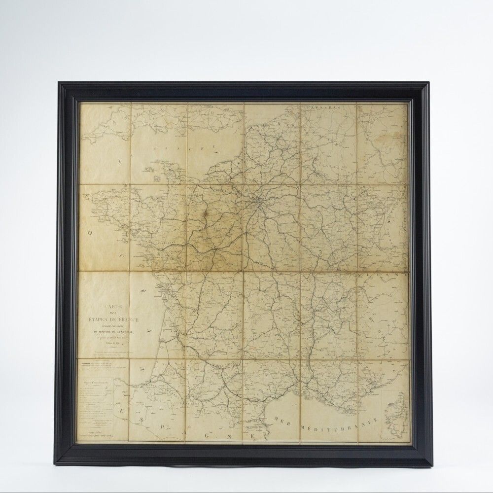 Large 19th Century Map Of France