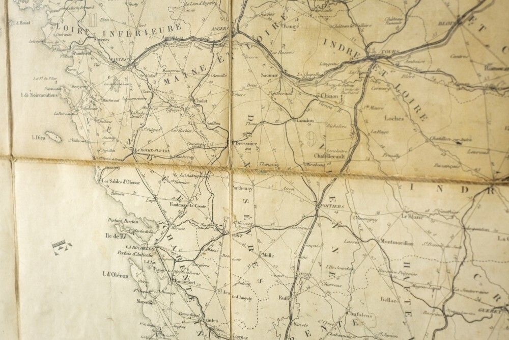 Large 19th Century Map Of France photo for sale