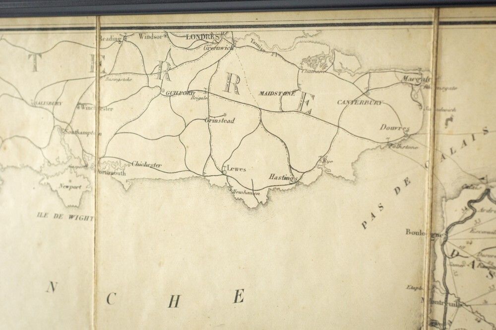Large 19th Century Map Of France photo vintage
