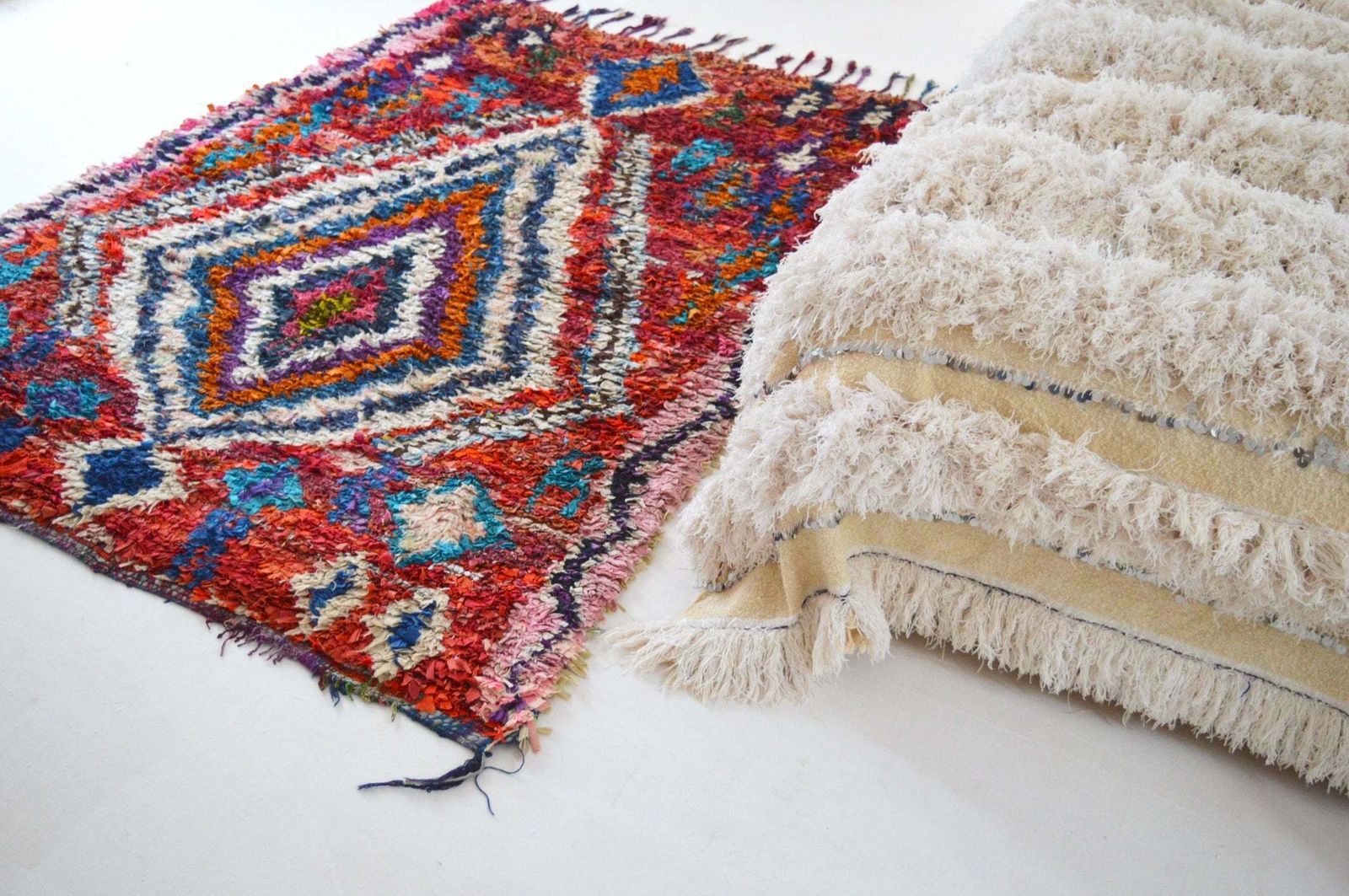 Vintage Boucherouite Rug, Mid 20th Century photo Textiles