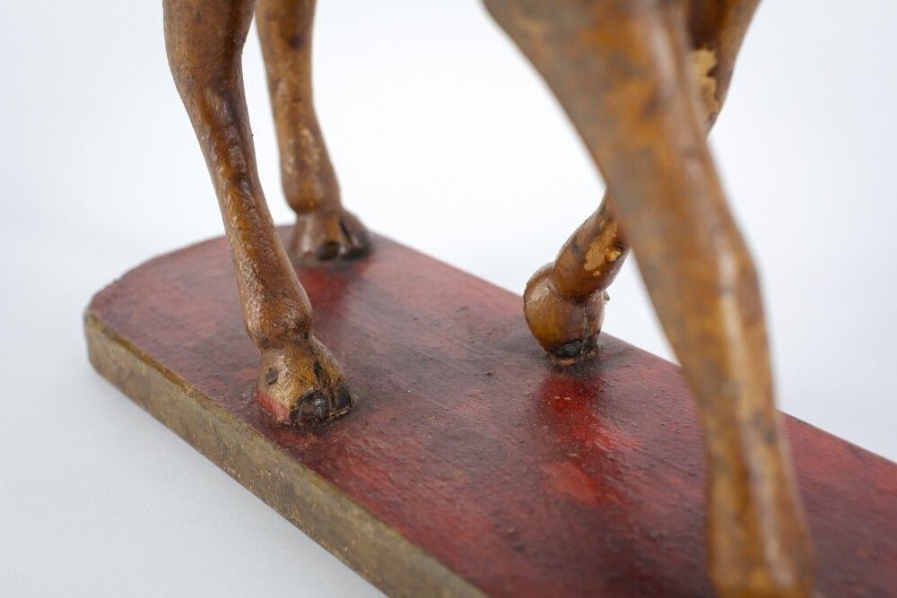 Late 19th Century Carved Wood And Painted Camel photo vinterior