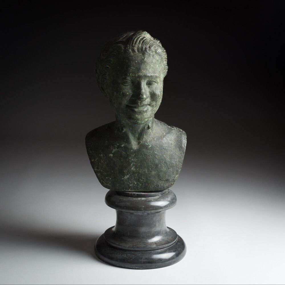 Late 18th Or Early 19th Century Bronze Bust Of A Faun Or Satyr
