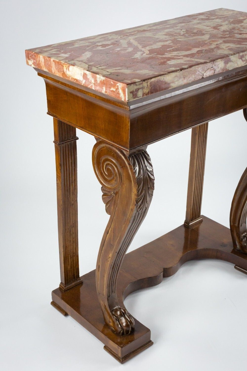 photo furniture Early 19th Century Console With Incarnat Turquin Marble