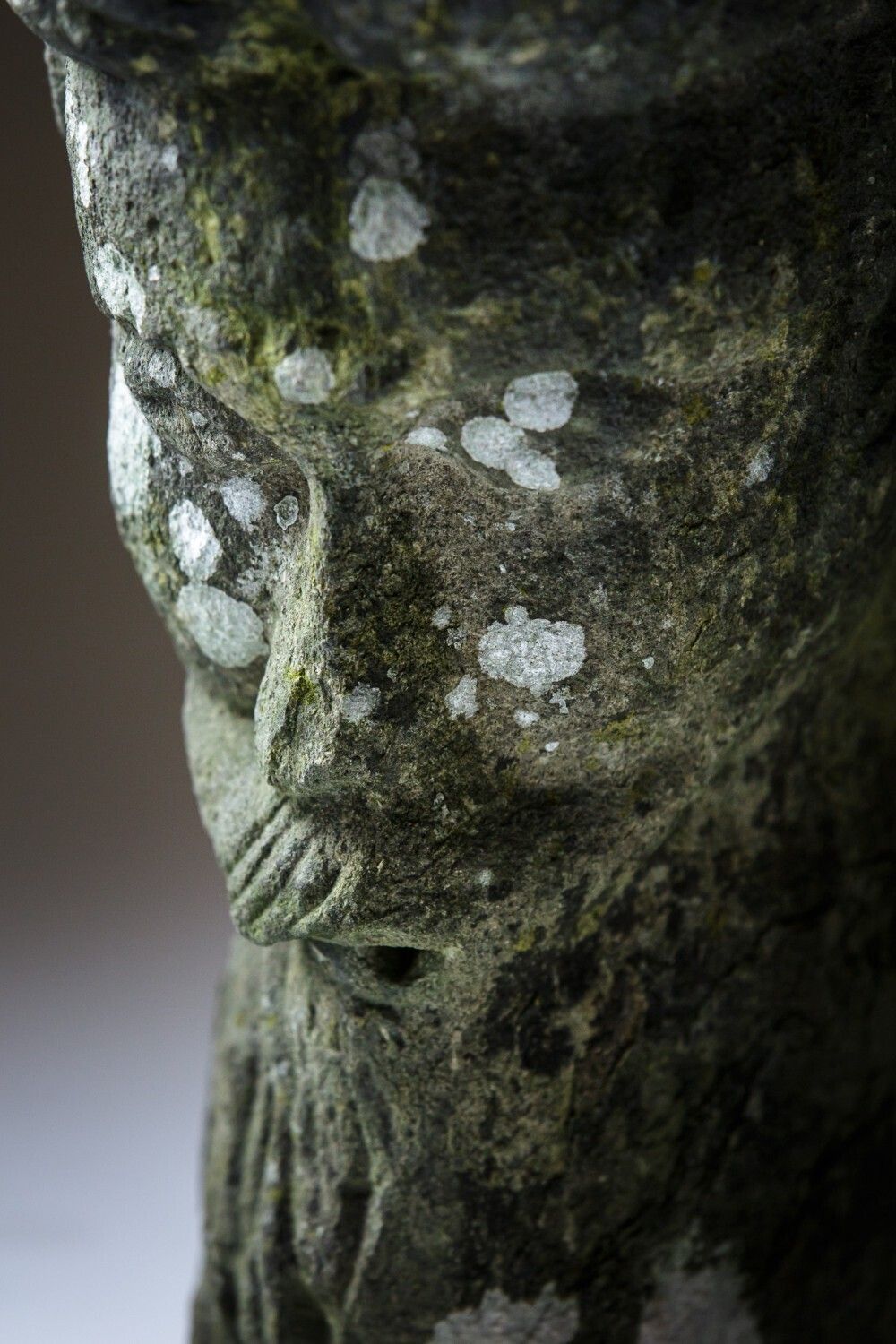 Medieval Carved Stone Head photo for sale