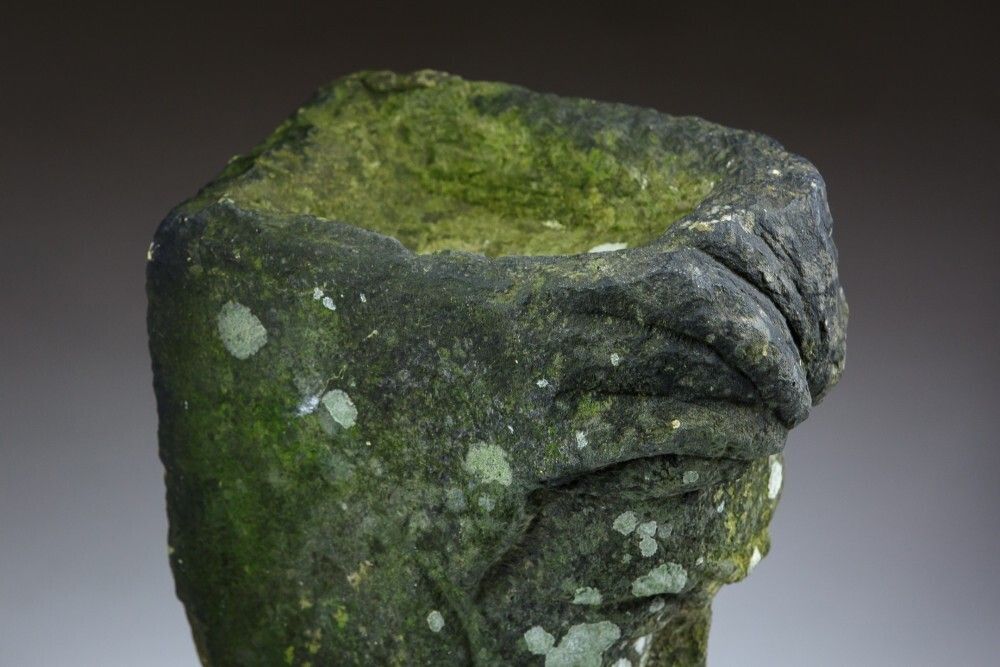 Medieval Carved Stone Head photo Art