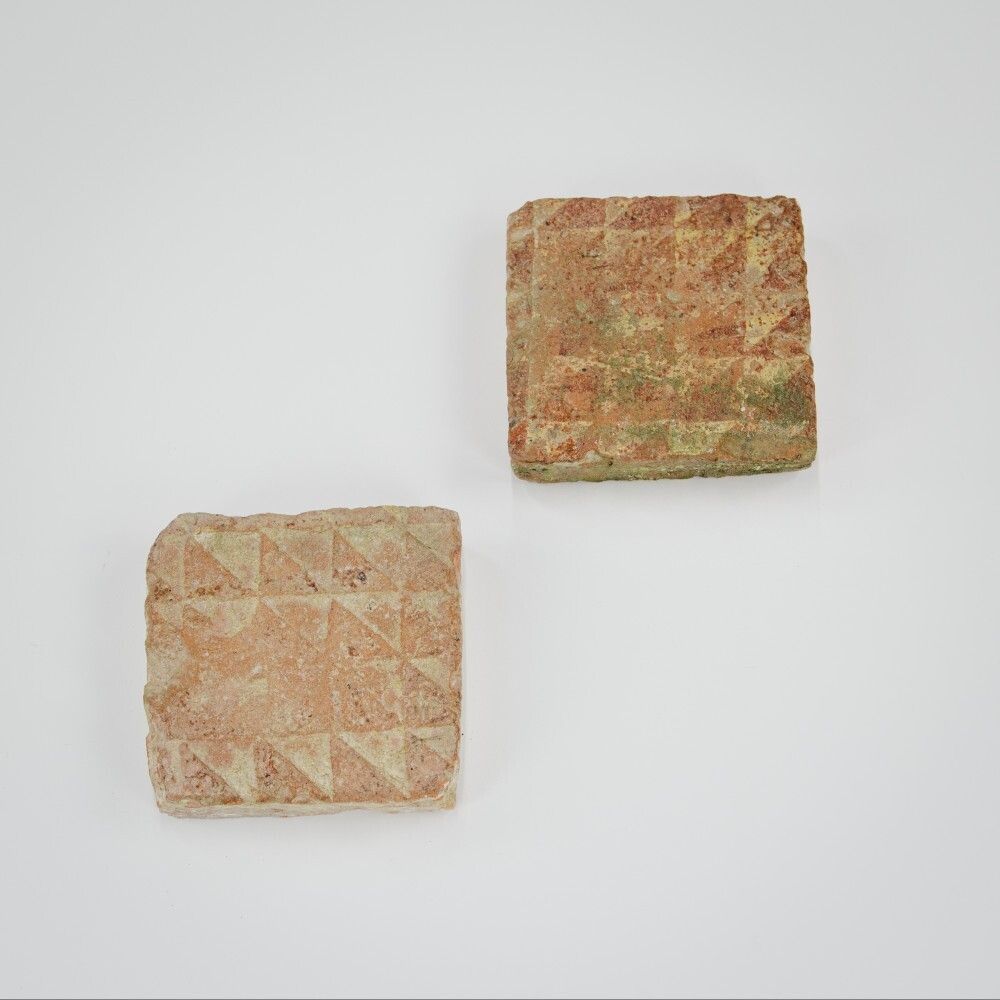 Pair Of Medieval Floor Tiles, 18th Century And Earlier photo furniture