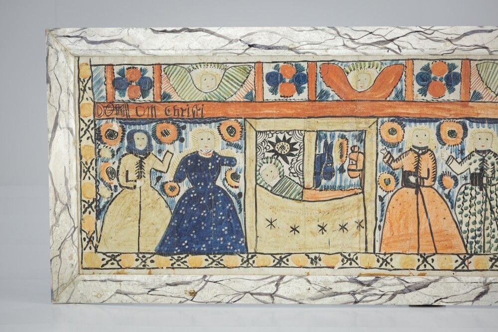 Early 19th Century Swedish Bonad Of The Nativity photo furniture