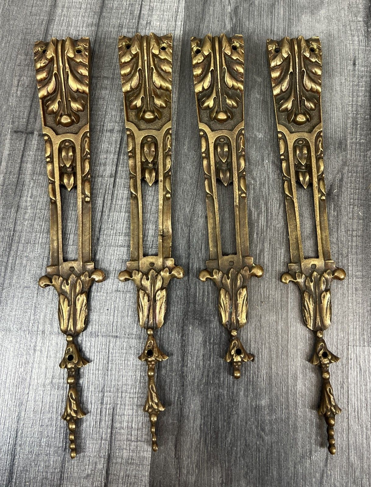 Decorative 4 Piece Antique French Metal Ormolu Mounts Ornaments Lot 4170