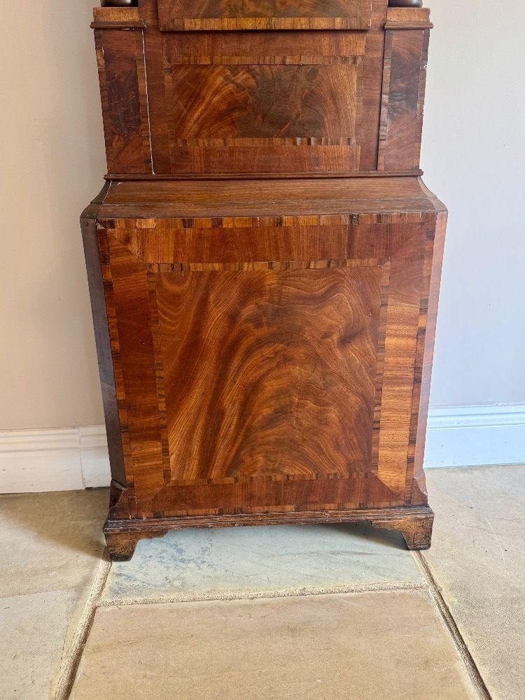 Fine Quality Antique Regency Inlaid Mahogany Long Case Clock photo for sale