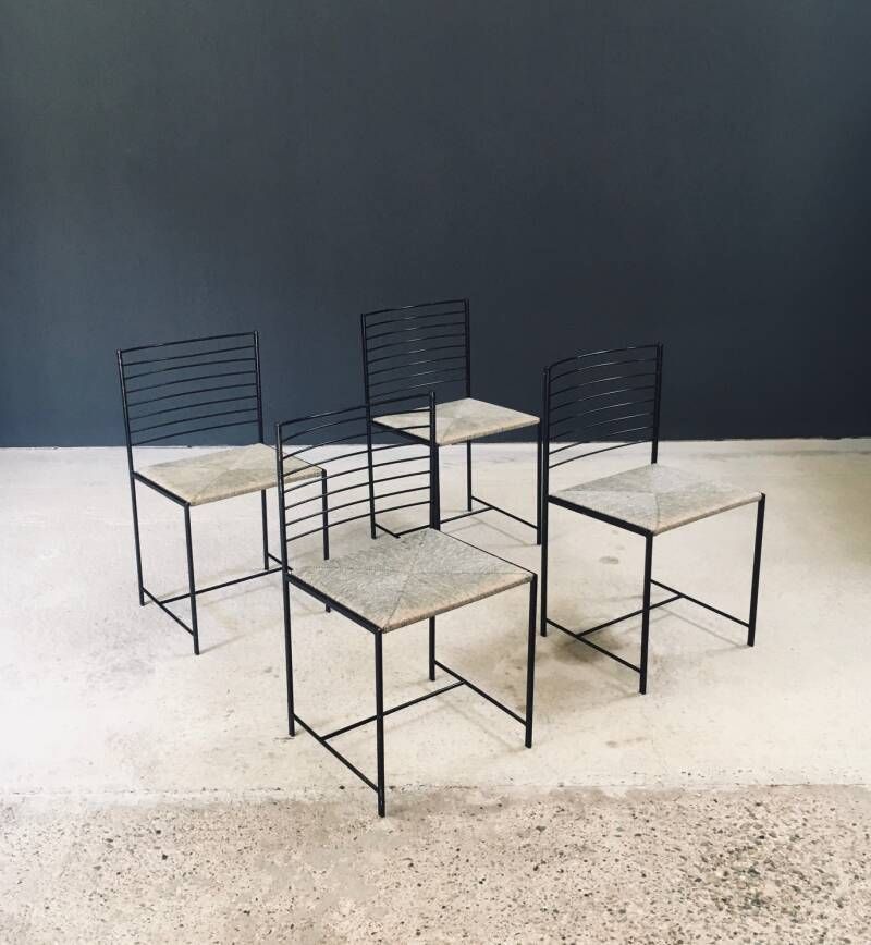 photo for sale Postmodern Design "Alice" Dining Chairs By Cidue, Italy 1980's