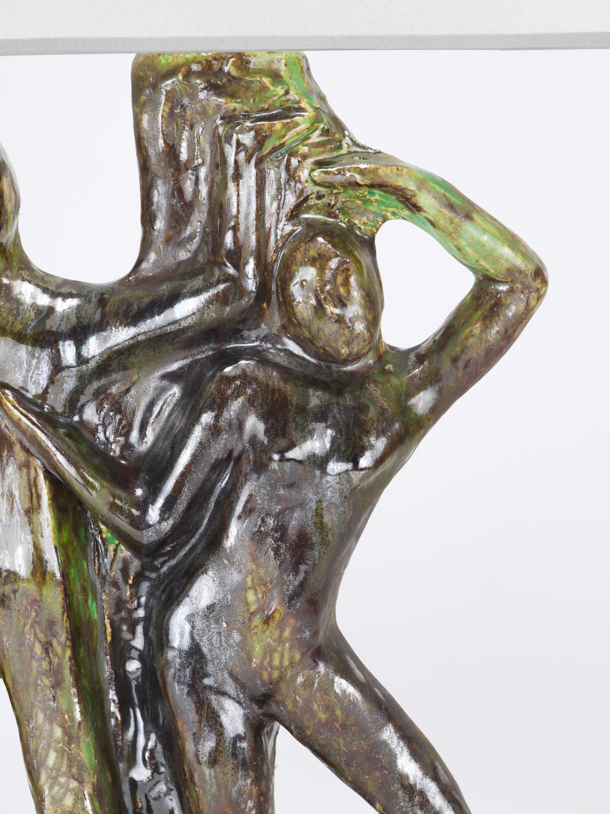 photo furniture Sculptural Brutalist Art Table Lamp “Man And Woman By A Tree”, Italy, 1970s