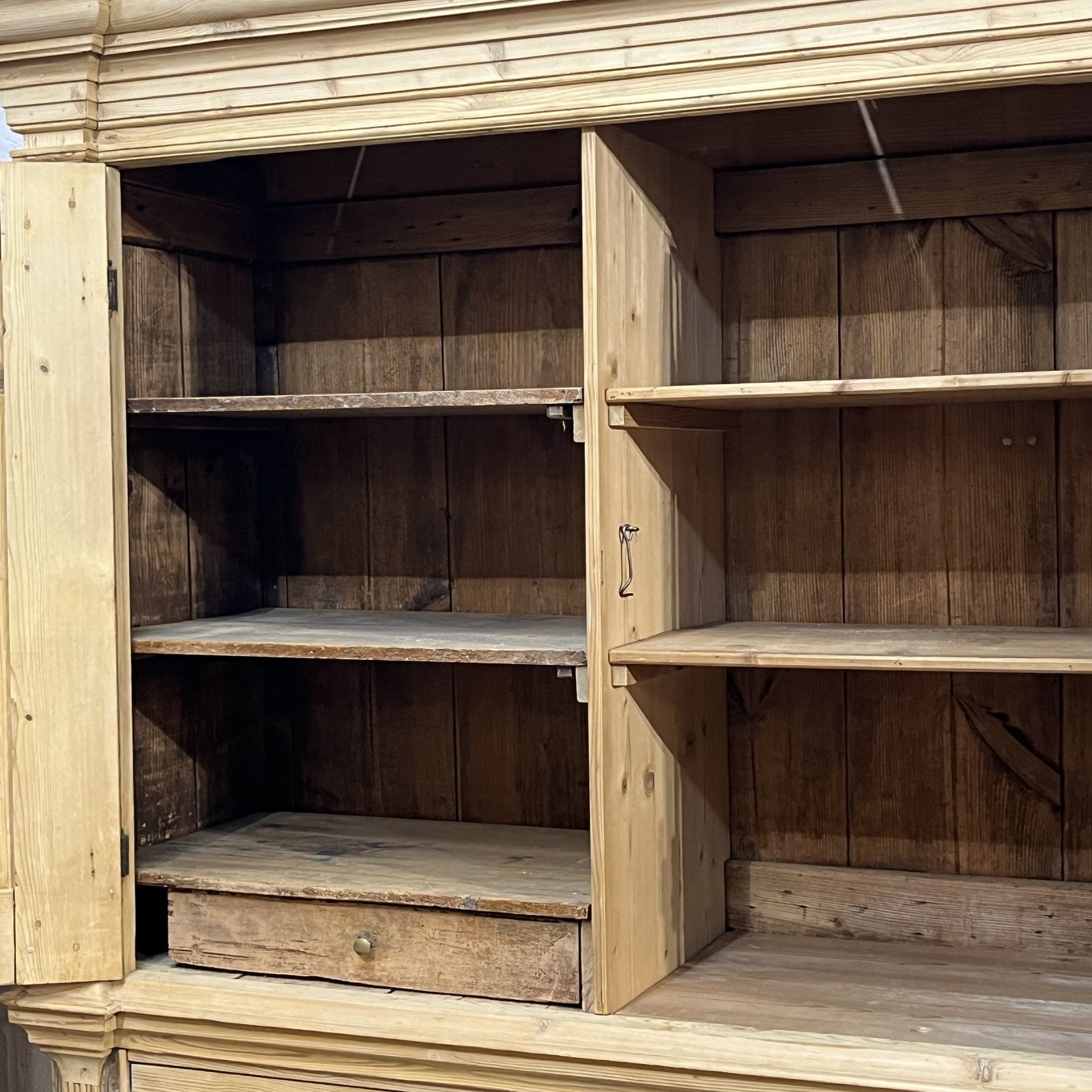 photo furniture Large Very Old Dutch Pine Linen Press
