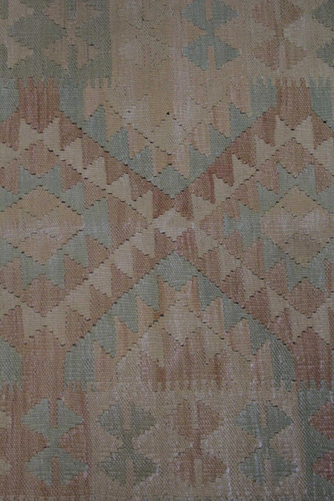 Khaki Green Afghan Kilim Rug: Small Wool Tribal Flatweave Carpet (2.9 X 3.5 Ft.) photo buy