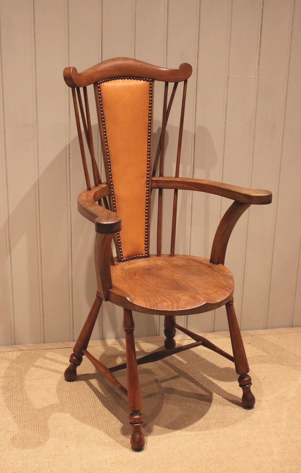 Arts & Crafts Fruitwood Chair, 1900s photo 365.0