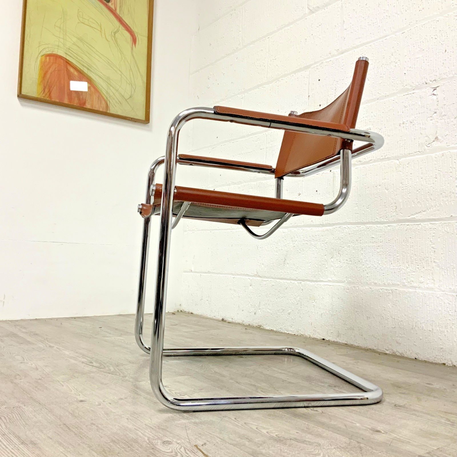 An Italian  Mart Stam  Marcel Breuer Model S34 Cantilever Dining Office Chair photo buy