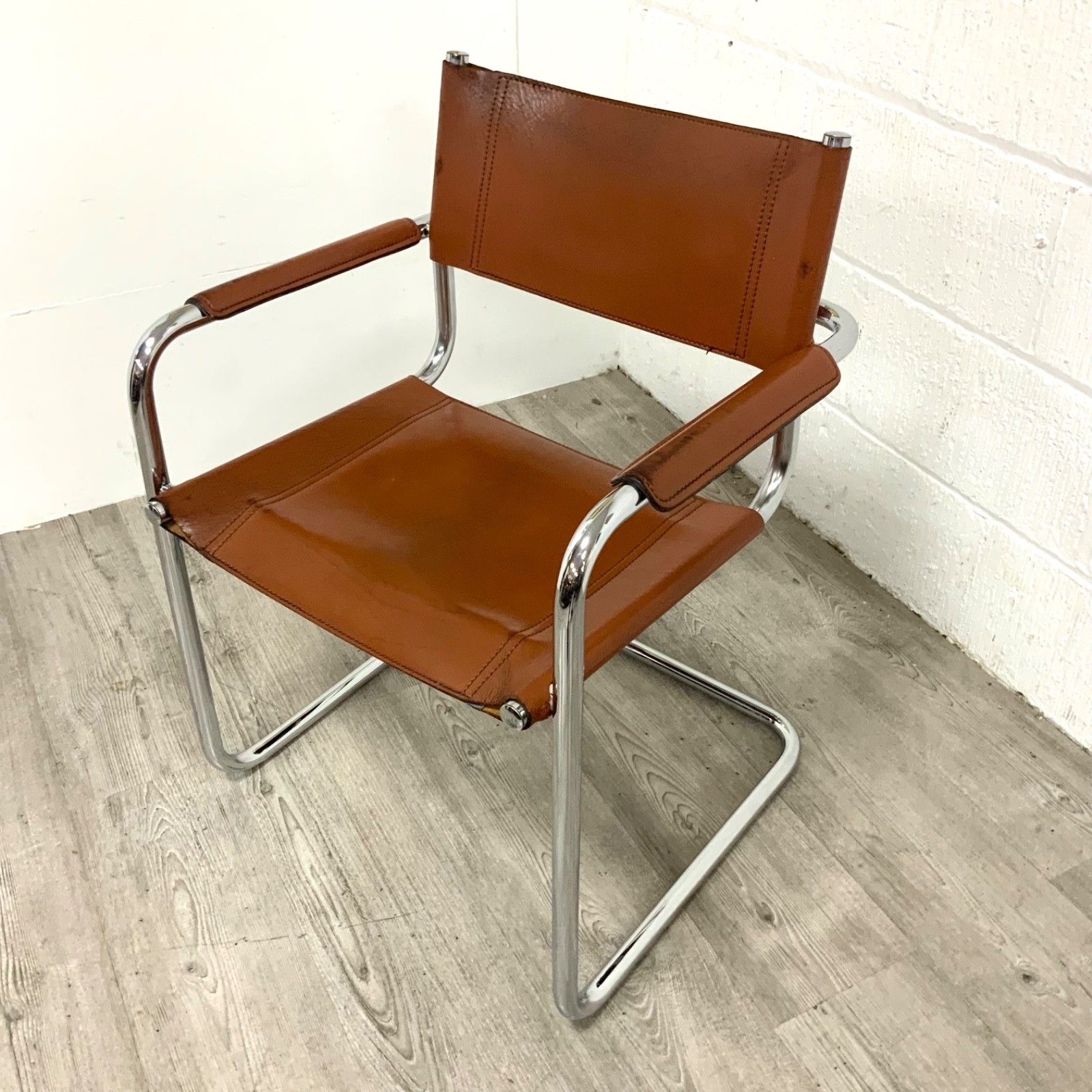 photo for sale An Italian  Mart Stam  Marcel Breuer Model S34 Cantilever Dining Office Chair