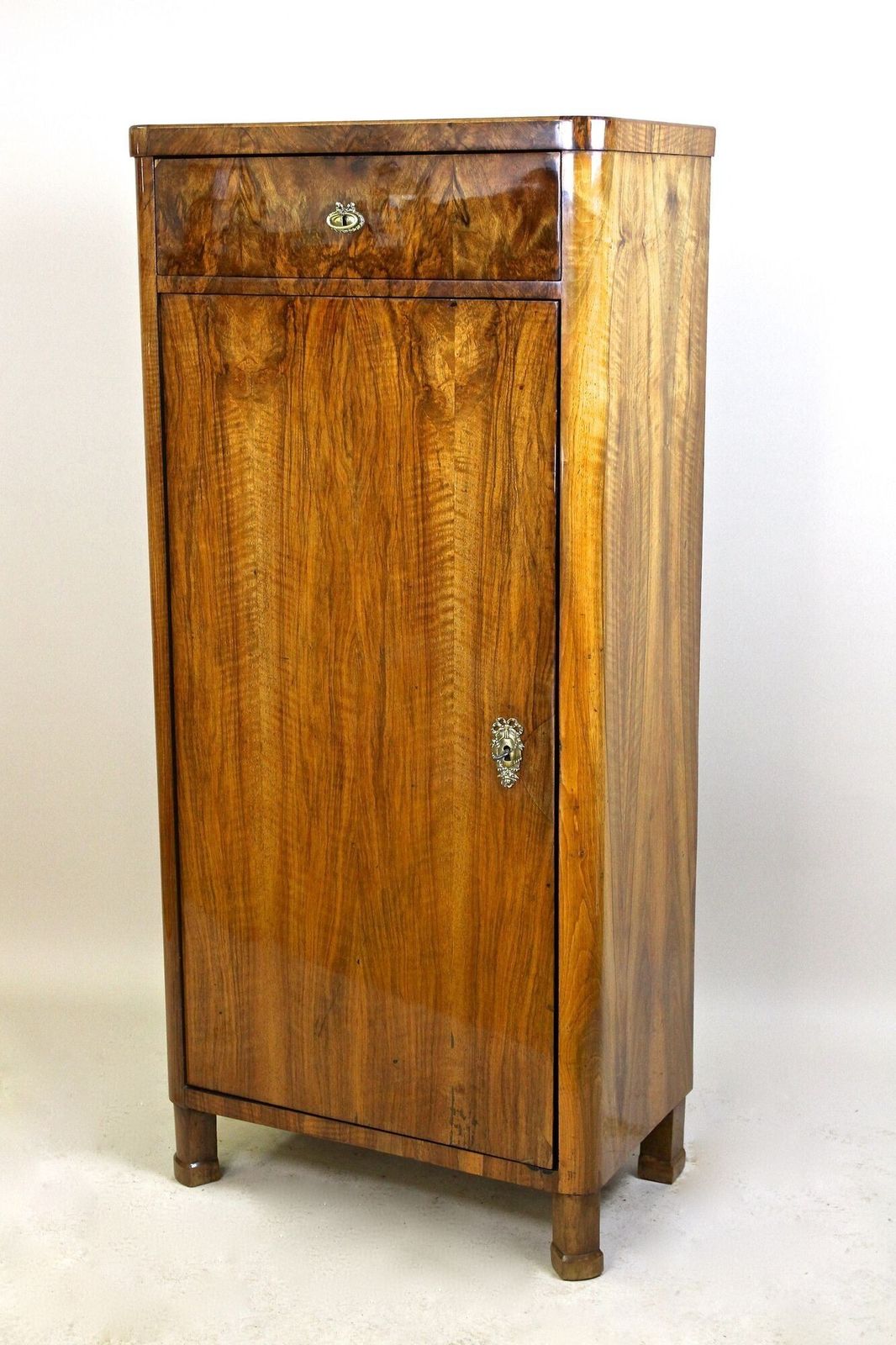 5380.0 19th Century Biedermeier Cabinet With Drawer, Nutwood, Austria Circa 1850 photo