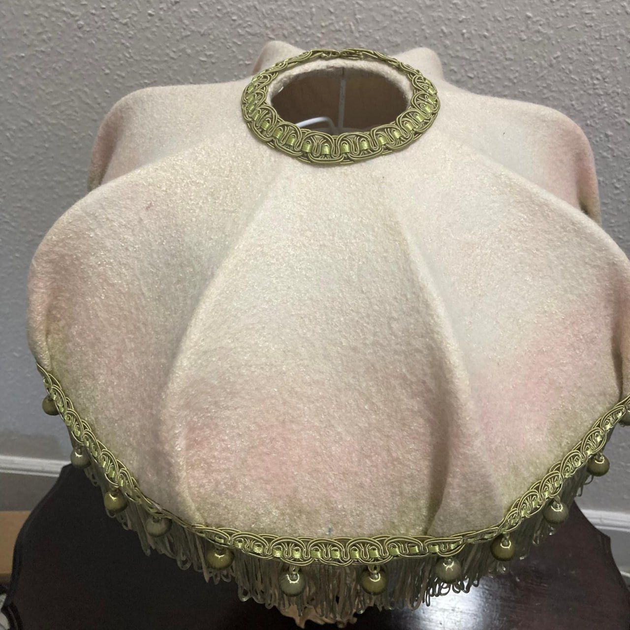 Moorcroft Vintage Hand Painted Table Lamp With Hand Felted Scalloped Shade photo for sale