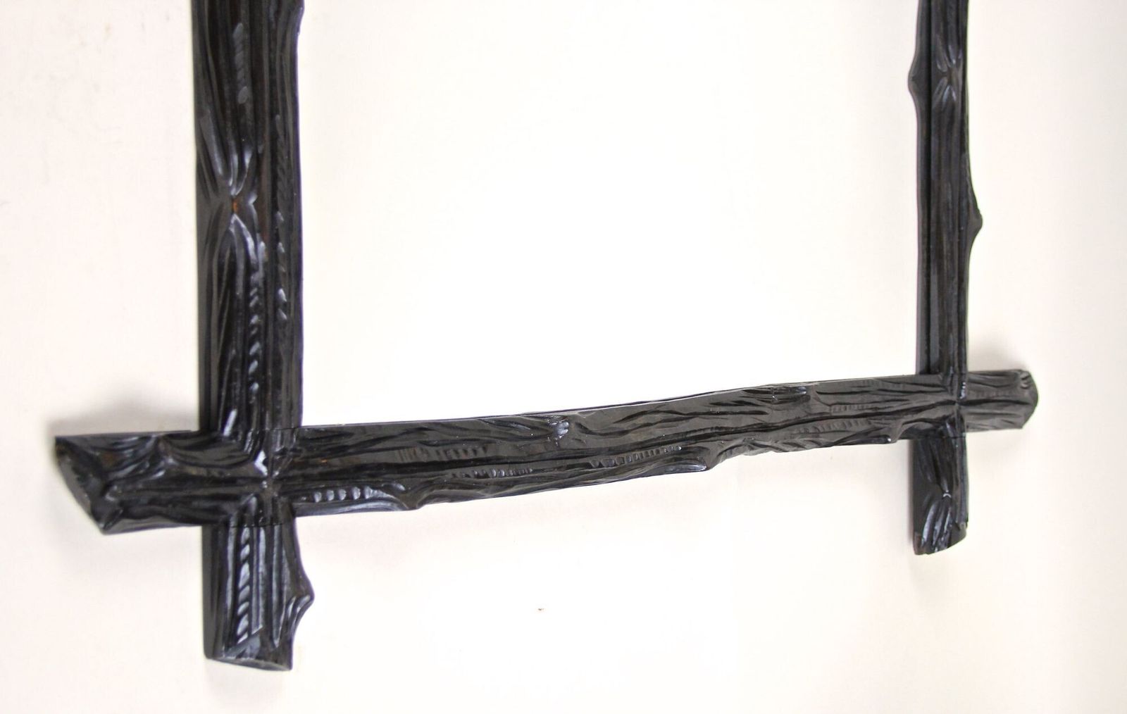 19th Century Black Forest Rustic Wall Mirror, Basswood, Austria, Circa 1880 photo buy
