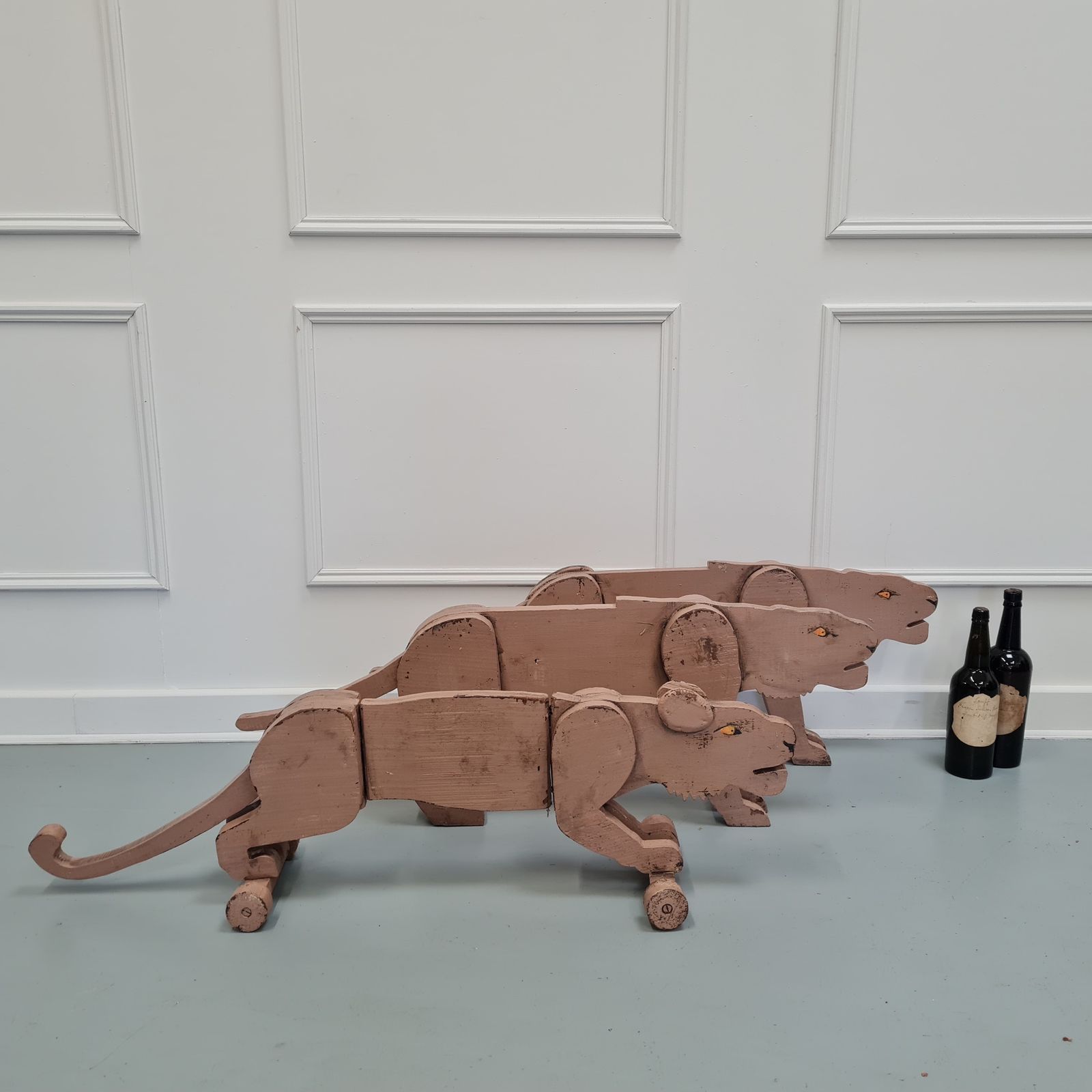 Three Antique Large Toy Lionesses Free Delivery Eng/Wales photo 750.0