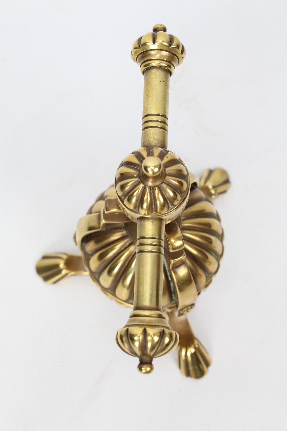 Pair Victorian Brass Fire Dogs James Cartland & Sons photo Home Fixtures