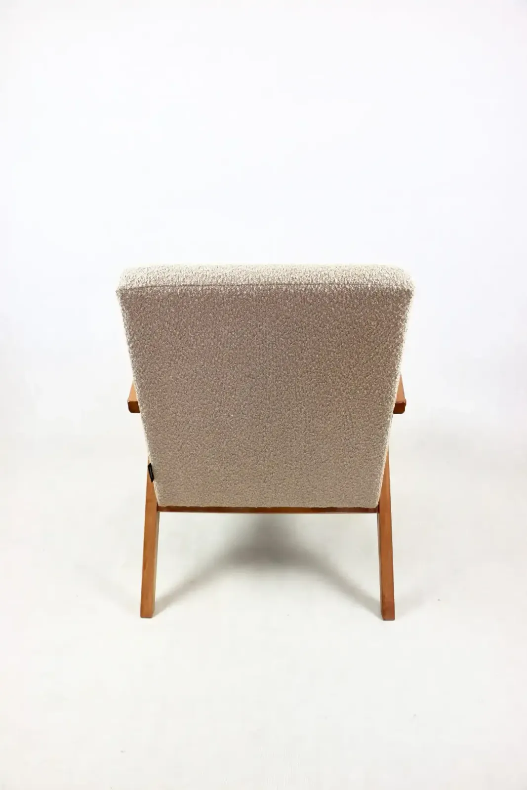 Vintage B 310 Var Armchair, Beige Bouclé Structure, 1970s   2 Pieces Available   Light Wood photo 355.0
