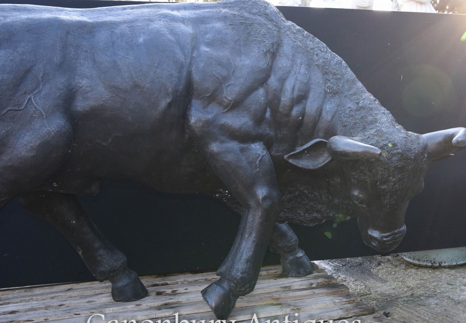 Giant Bronze Bull Statue   Bullock Garden Animals photo furniture