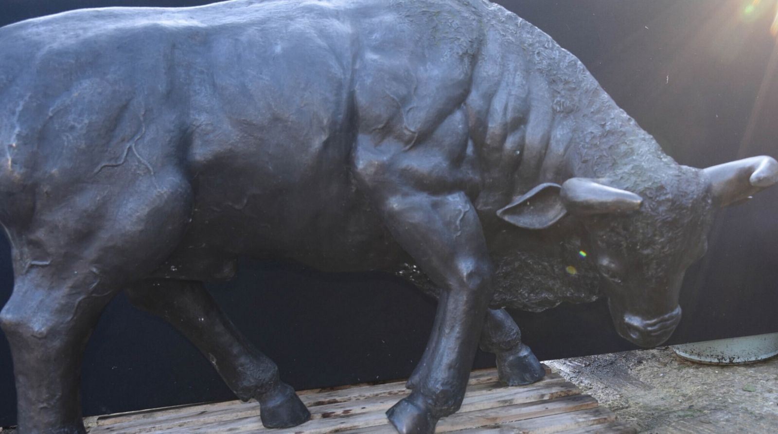 Giant Bronze Bull Statue   Bullock Garden Animals photo buy
