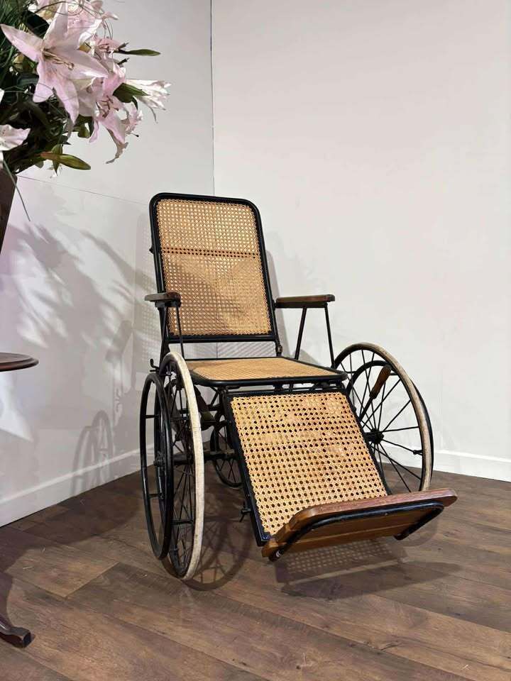 Antique Pre Ambulator Cane Wheel Chair photo furniture