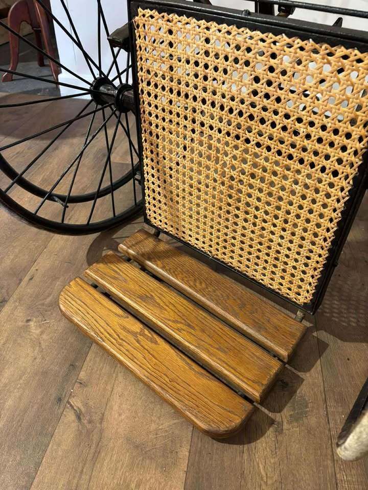 Antique Pre Ambulator Cane Wheel Chair photo for sale