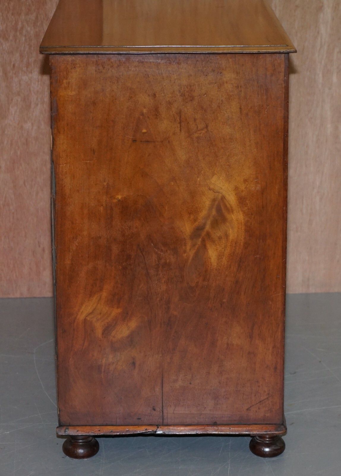 photo furniture Lovely Antique Victorian Walnut Military Campaign Officers Chest Of Drawers