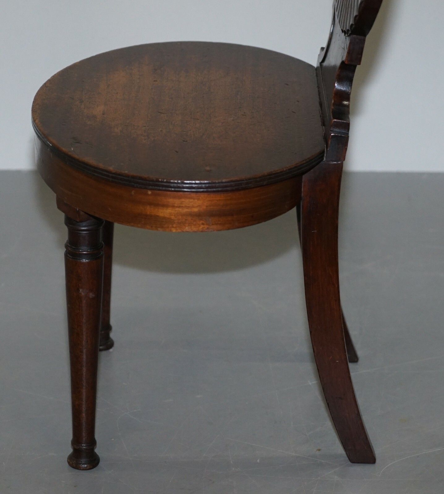 2750.0 Fine Circa 1780 Georgian Shell Back Hall Chair Gillows Of Lancaster Attributed photo