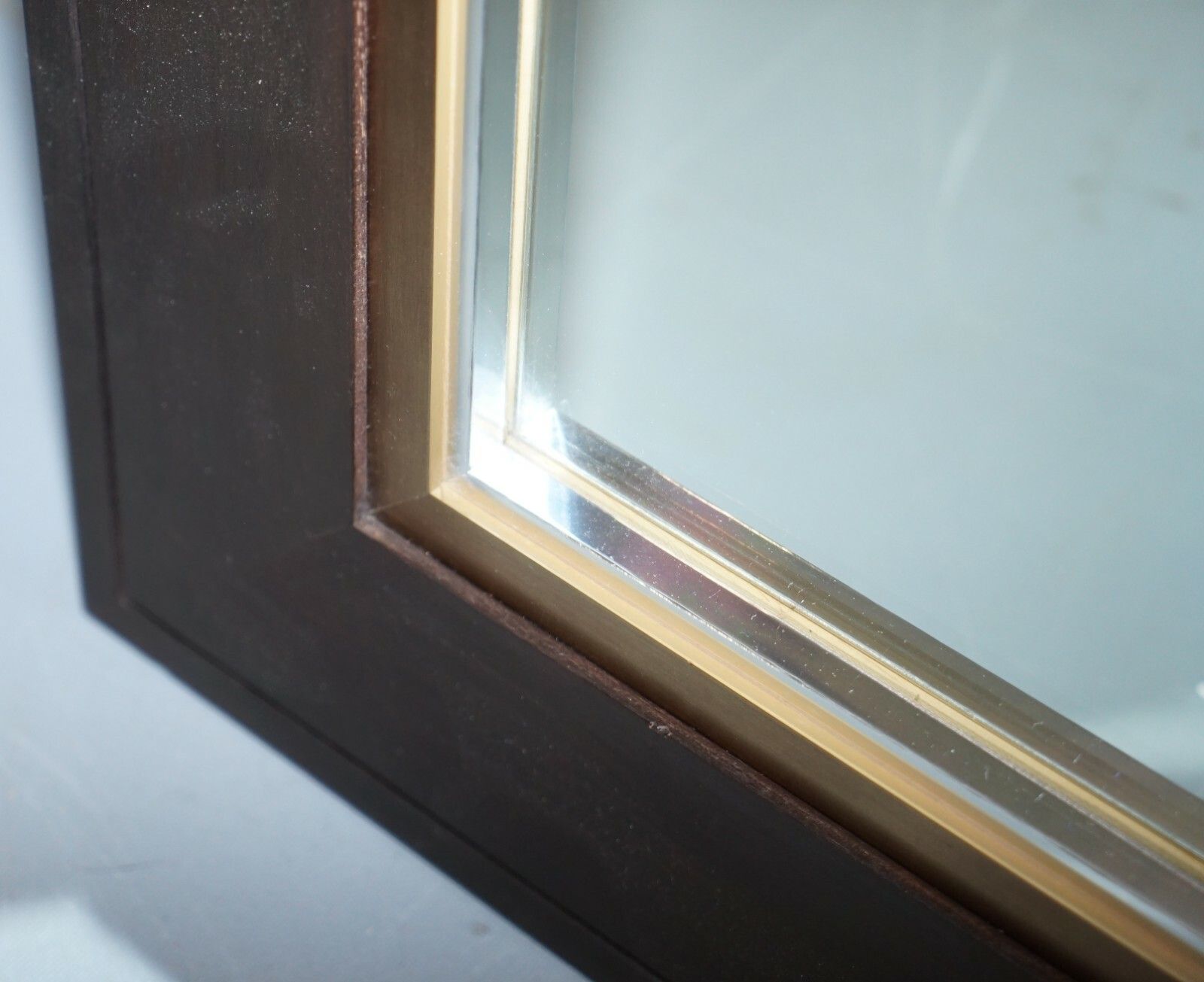 Lovely Huge 240 X 122cm Hardwood Full Length Mirror Gold Plated Chrome Detailing photo vinterior