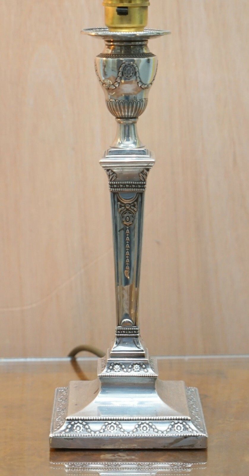 Rare Pair Of 1879 James Bembridge Sterling Silver Corinthian Candlestick Lamps photo Lighting