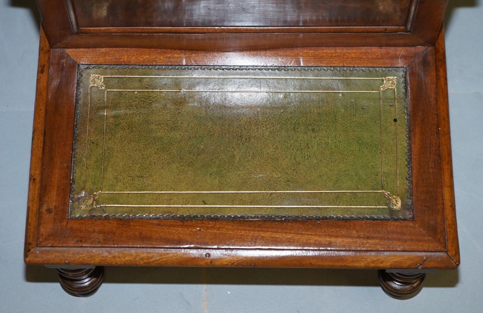 Antique Regency 1810 Mahogany & Leather Library Steps Internal Storage & Drawers photo 2500.0