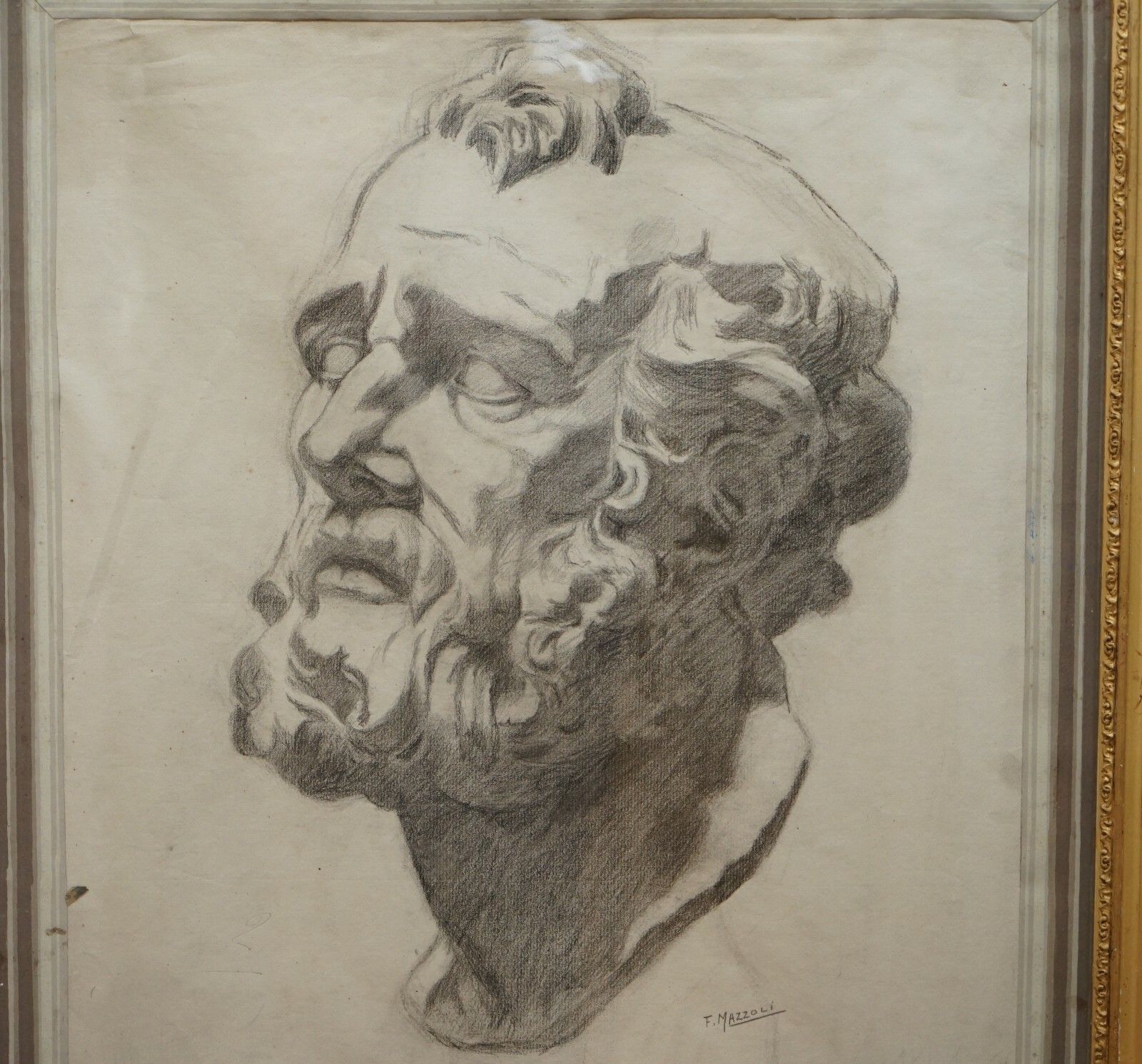 photo furniture Four Rare Italian School 19th Century Old Master Sketches Drawings By F Mazzoli