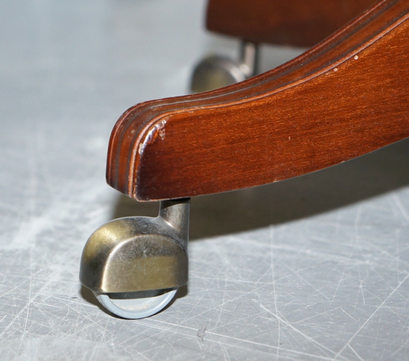 photo for sale One Of A Kind Fully Restored Mahogany Chesterfield Captains Directors Armchair